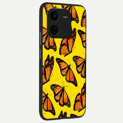  Golden Wing Flight back cover For iQOO Z9x 5G slim fit glass case with vibrant aesthetic design