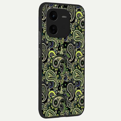  Green Lemon back cover For iQOO Z9x 5G slim fit glass case with vibrant aesthetic design