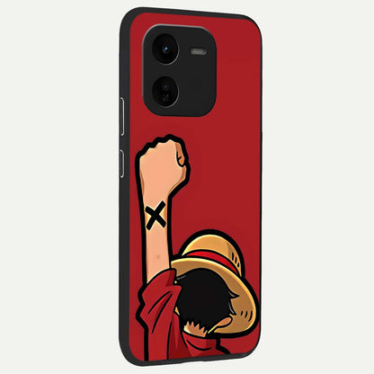  Luffy X Spirit back cover For iQOO Z9x 5G slim fit glass case with vibrant aesthetic design