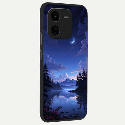  Midnight Lake Peace back cover For iQOO Z9x 5G slim fit glass case with vibrant aesthetic design