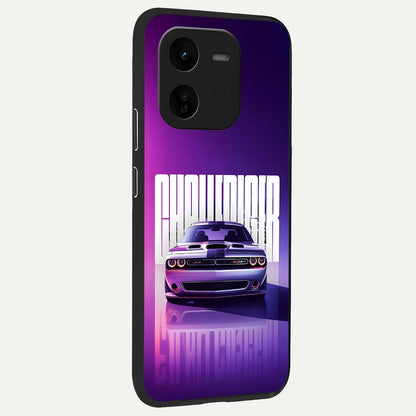  Midnight Muscle Ride back cover For iQOO Z9x 5G slim fit glass case with vibrant aesthetic design
