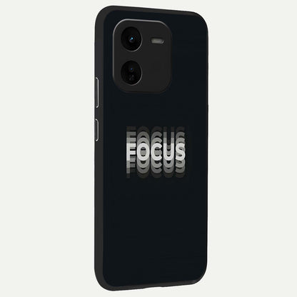  Mono Focus Vision back cover For iQOO Z9x 5G slim fit glass case with vibrant aesthetic design
