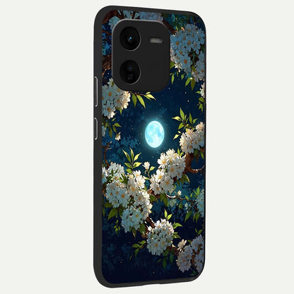  Moonlit Blossom Dream back cover For iQOO Z9x 5G slim fit glass case with vibrant aesthetic design
