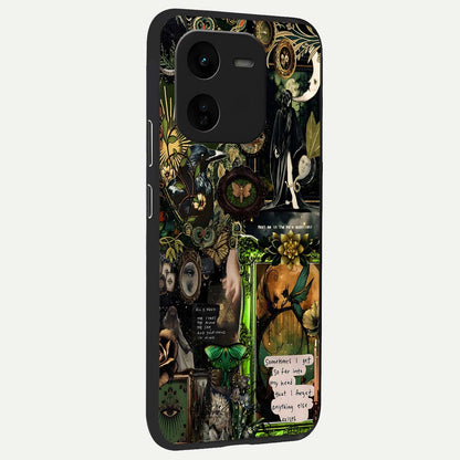  Mystic Woods Secret back cover For iQOO Z9x 5G slim fit glass case with vibrant aesthetic design
