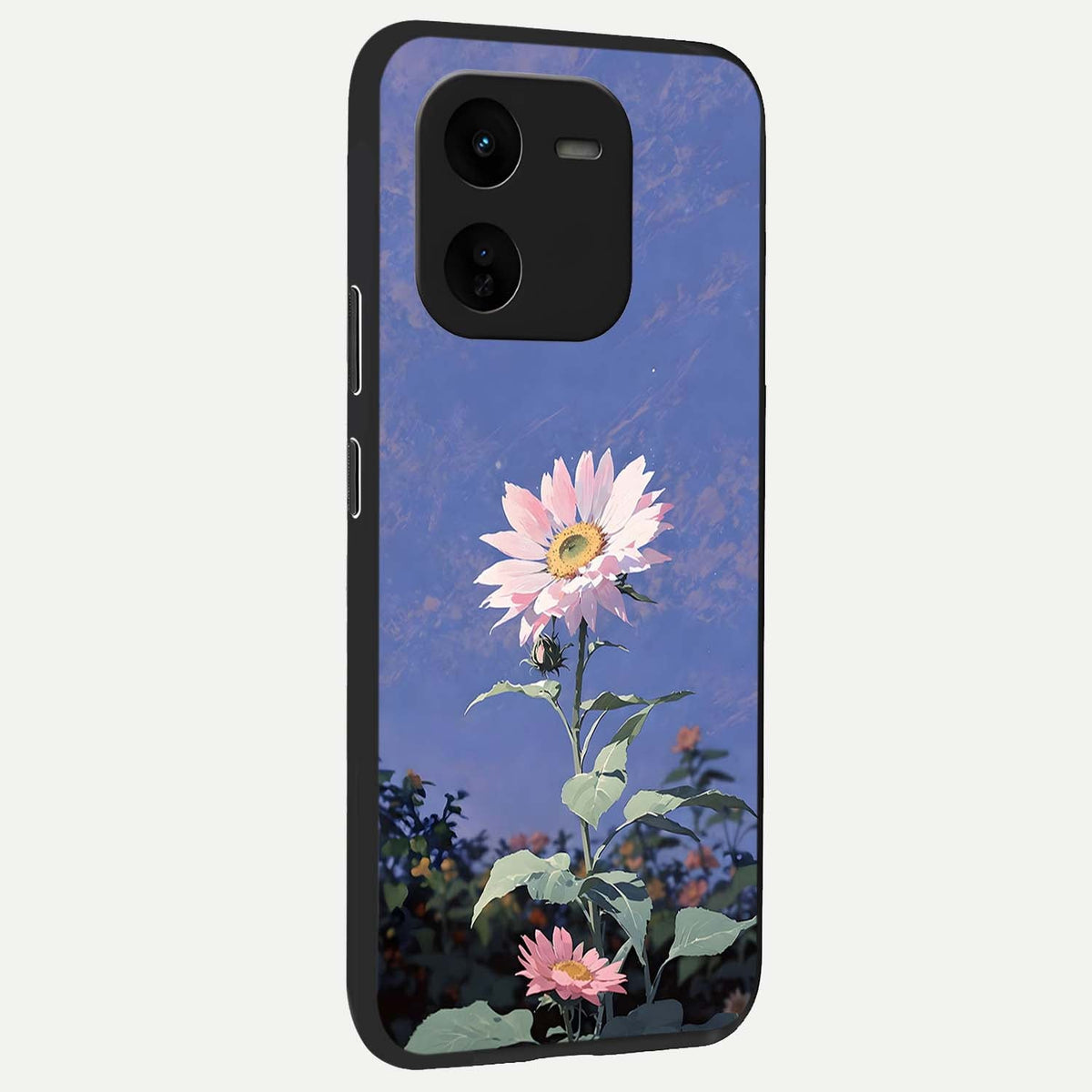  Pink Shells Outline back cover For iQOO Z9x 5G slim fit glass case with vibrant aesthetic design