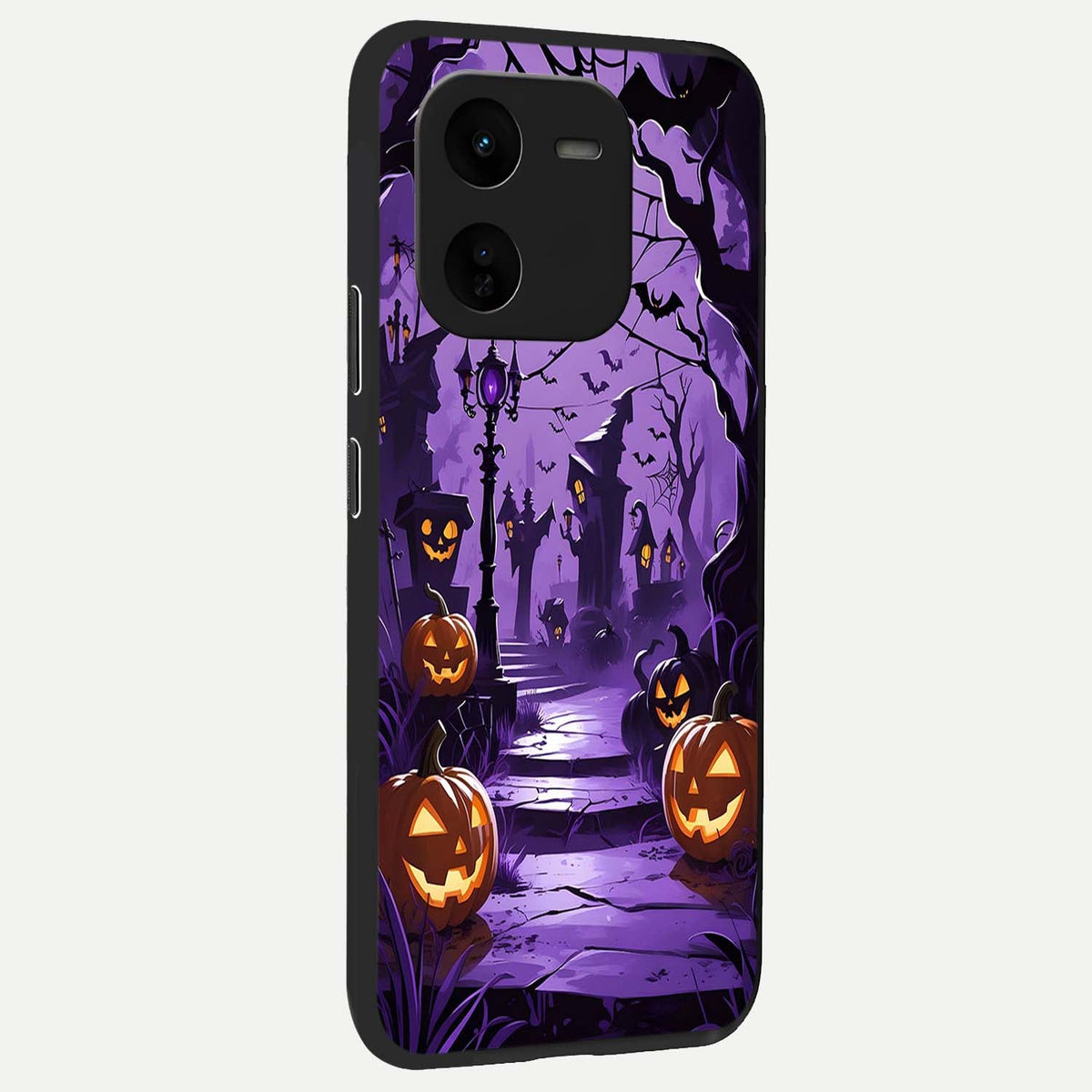  Pumpkin Patch Halloween back cover For iQOO Z9x 5G slim fit glass case with vibrant aesthetic design