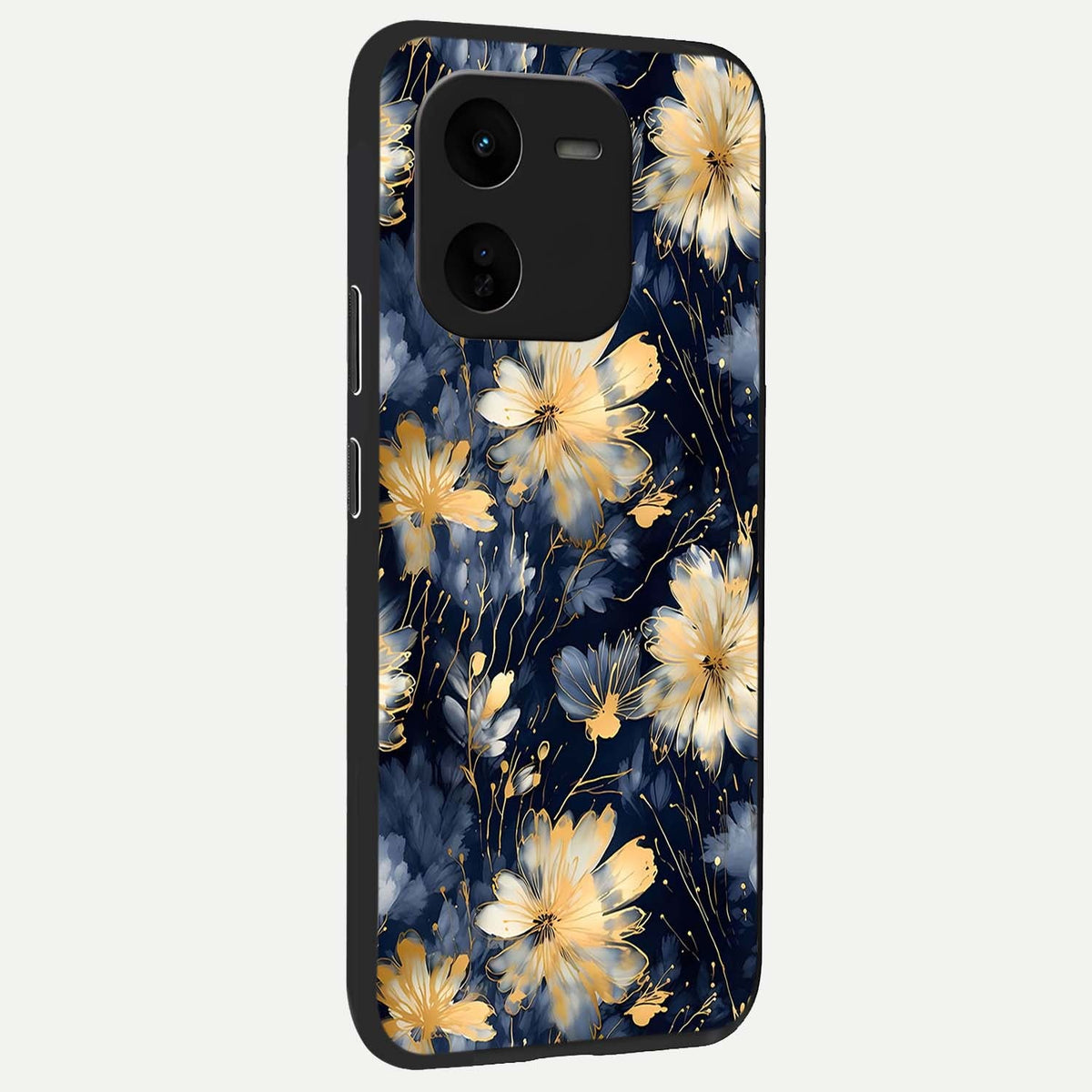  Royal Petal Dream back cover For iQOO Z9x 5G slim fit glass case with vibrant aesthetic design