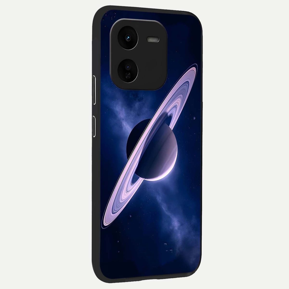  Saturn Ring Mystique back cover For iQOO Z9x 5G slim fit glass case with vibrant aesthetic design