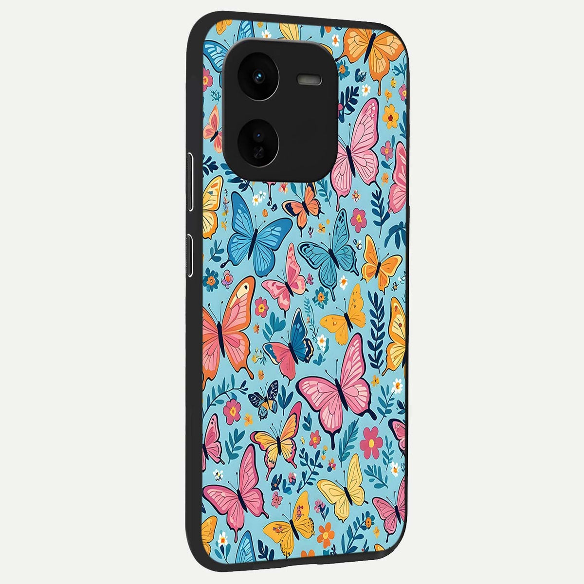  Spring Wing Garden back cover For iQOO Z9x 5G slim fit glass case with vibrant aesthetic design