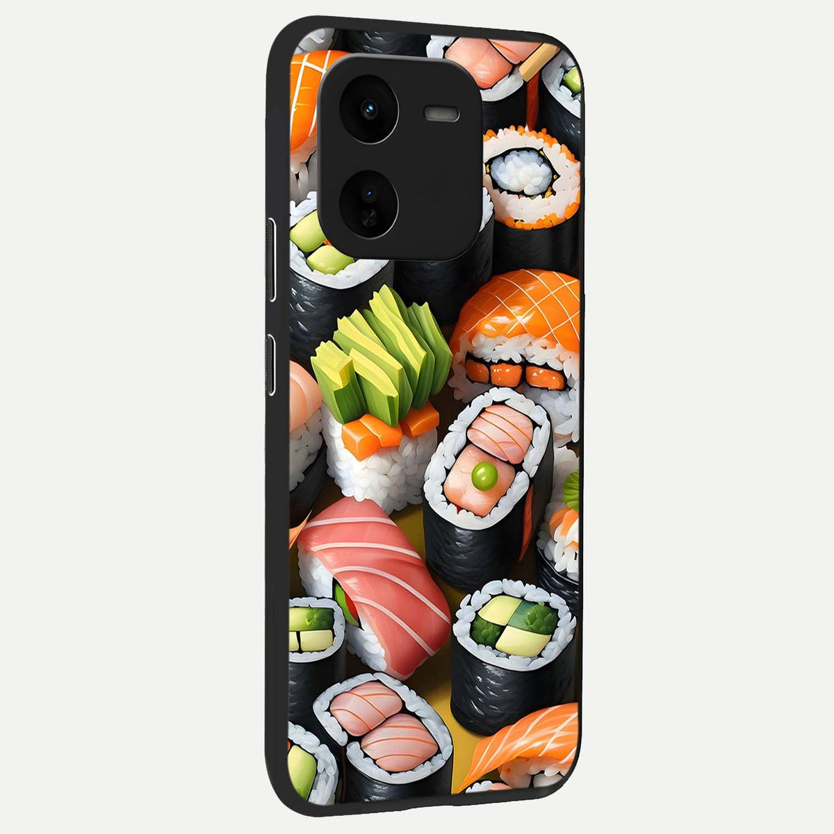  Sushi Food Pattern back cover For iQOO Z9x 5G slim fit glass case with vibrant aesthetic design