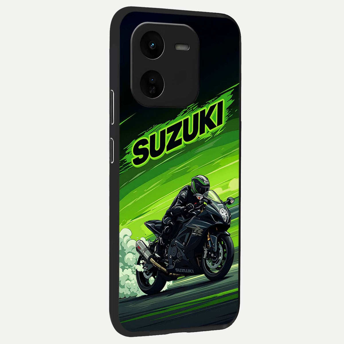  Suzuki Speed Beast back cover For iQOO Z9x 5G slim fit glass case with vibrant aesthetic design