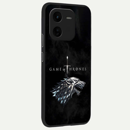  Throne Wolf Legacy back cover For iQOO Z9x 5G slim fit glass case with vibrant aesthetic design