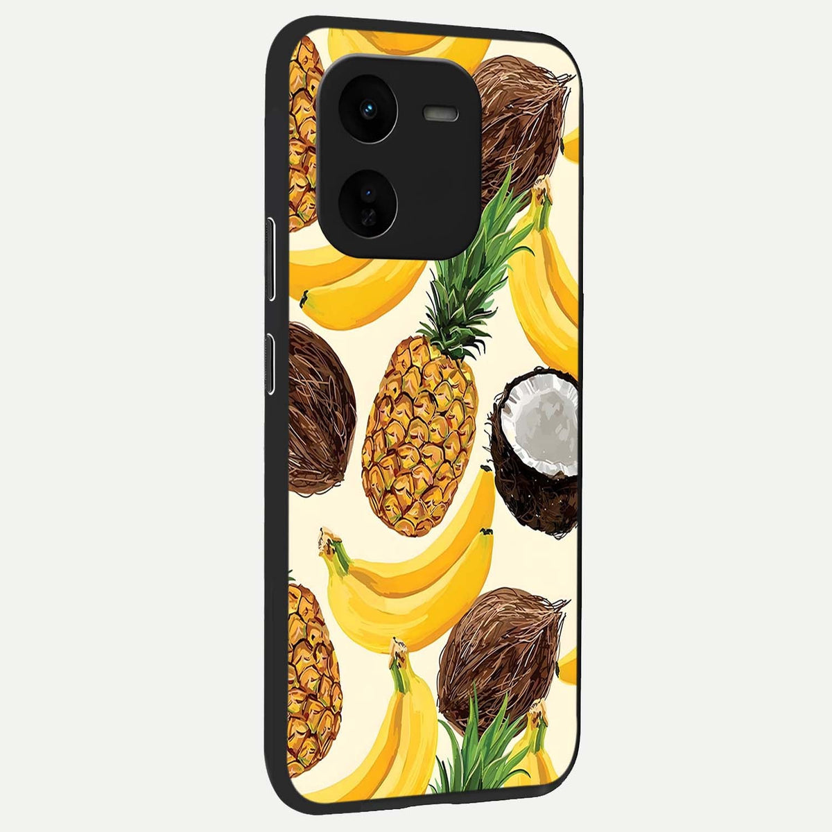  Tropical Fruit Mood back cover For iQOO Z9x 5G slim fit glass case with vibrant aesthetic design