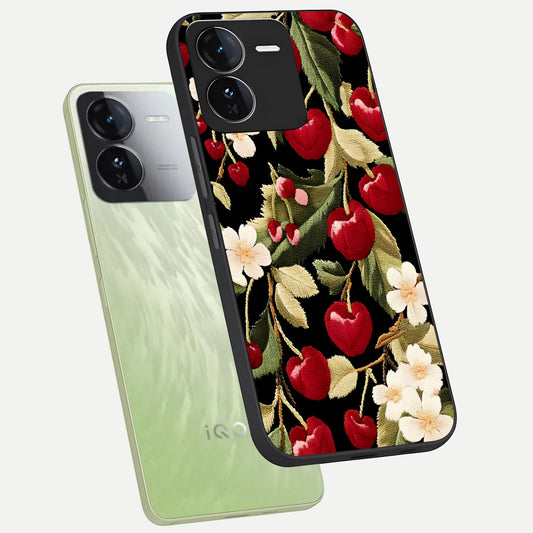  Blooming Spendor Bird phone case For iQOO Z9 showing premium glass back cover with detailed artwork