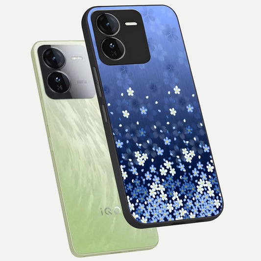 Blue Starry phone case For iQOO Z9 showing premium glass back cover with detailed artwork