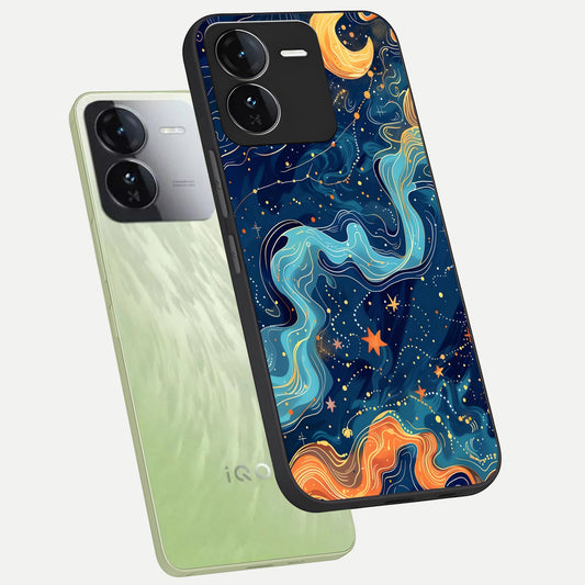  Celestial Dream Flow phone case For iQOO Z9 showing premium glass back cover with detailed artwork