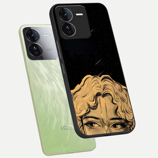  Celestial Gods Plan phone case For iQOO Z9 showing premium glass back cover with detailed artwork