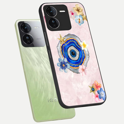  Divine Aura Bloom phone case For iQOO Z9 showing premium glass back cover with detailed artwork
