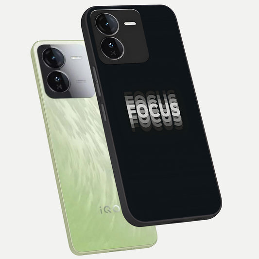  Mono Focus Vision phone case For iQOO Z9 showing premium glass back cover with detailed artwork