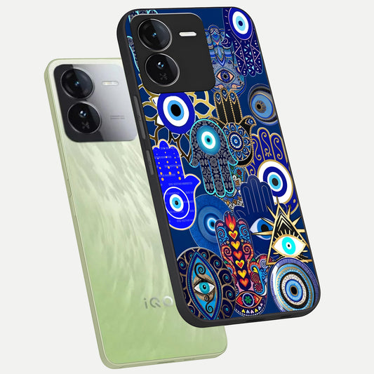 Mystic Palm Guard phone case For iQOO Z9 showing premium glass back cover with detailed artwork