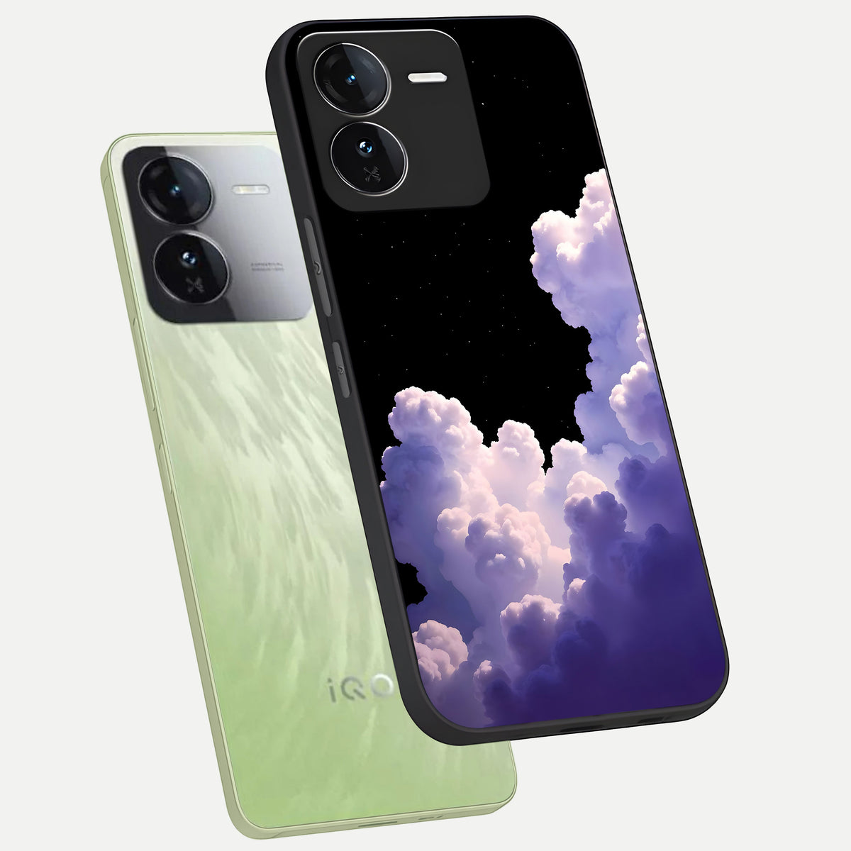  Starlit Night Whispers phone case For iQOO Z9 showing premium glass back cover with detailed artwork