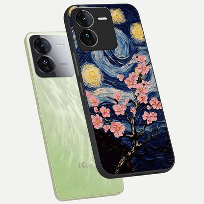  Van Gogh Scenery phone case For iQOO Z9 showing premium glass back cover with detailed artwork