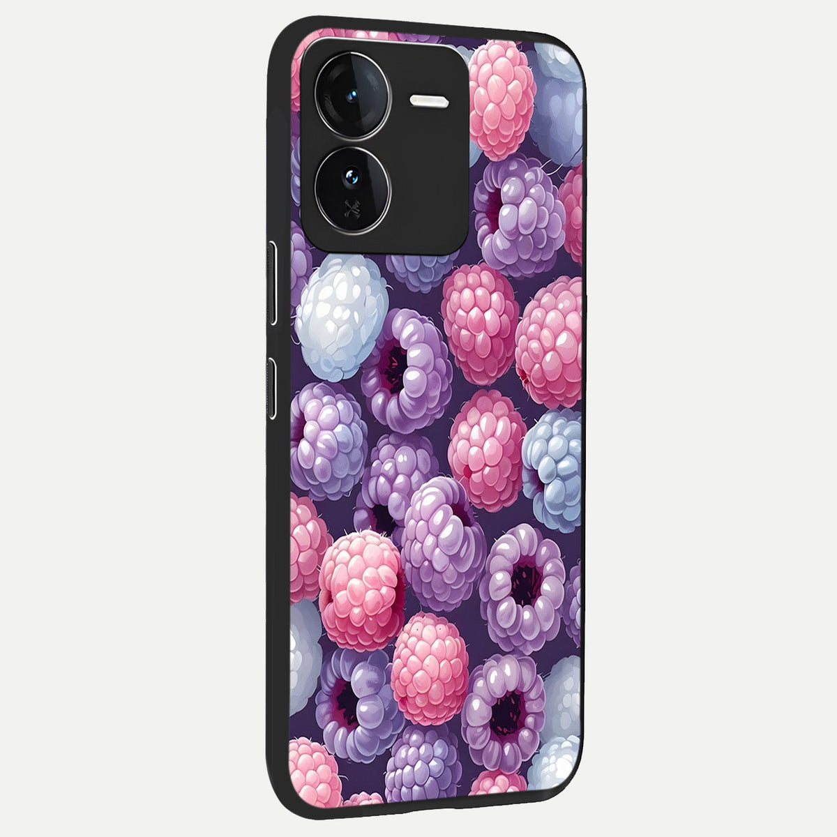  Berry Candy Pop back cover For iQOO Z9 slim fit glass case with vibrant aesthetic design