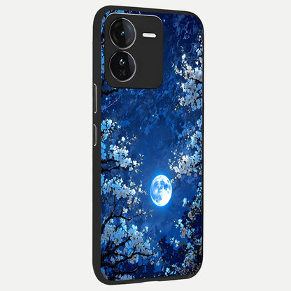  Blossom Moonlight Sky back cover For iQOO Z9 slim fit glass case with vibrant aesthetic design