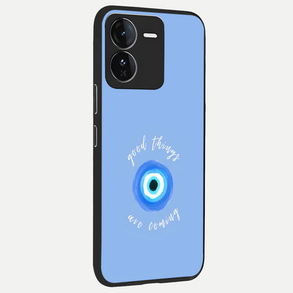  Bright Future Ahead back cover For iQOO Z9 slim fit glass case with vibrant aesthetic design