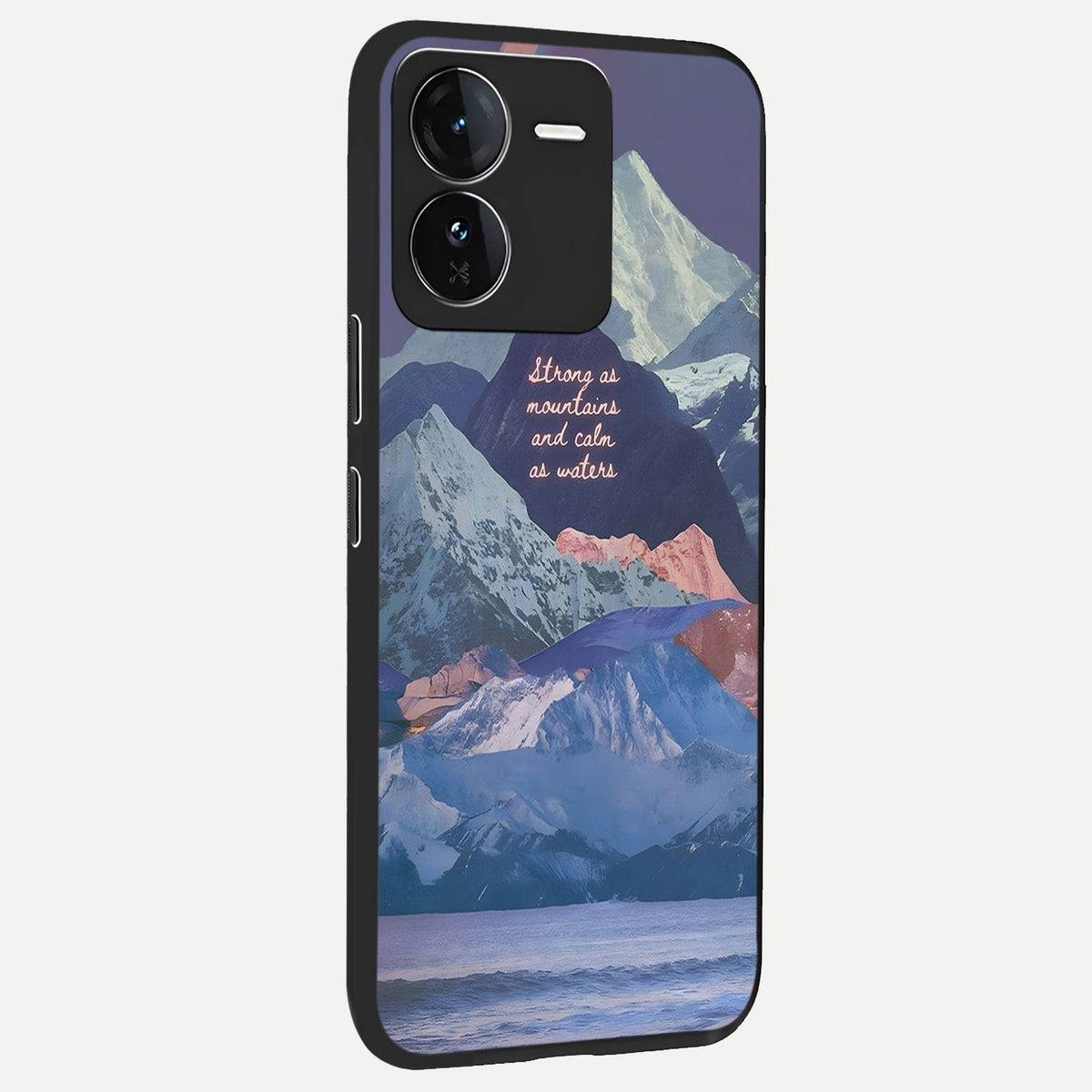  Celestial Mountain Calm back cover For iQOO Z9 slim fit glass case with vibrant aesthetic design
