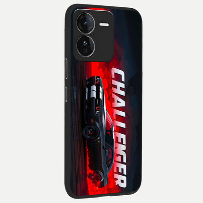  Crimson Challenger Fury back cover For iQOO Z9 slim fit glass case with vibrant aesthetic design