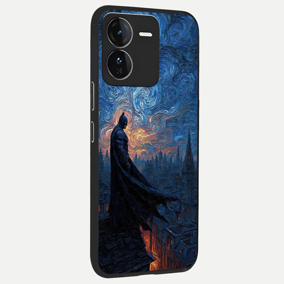  Dark Knight Dusk back cover For iQOO Z9 slim fit glass case with vibrant aesthetic design