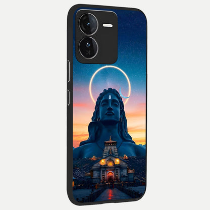  Eternal Shiva Aura back cover For iQOO Z9 slim fit glass case with vibrant aesthetic design