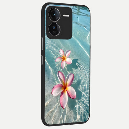  Floating Bloom Bliss back cover For iQOO Z9 slim fit glass case with vibrant aesthetic design