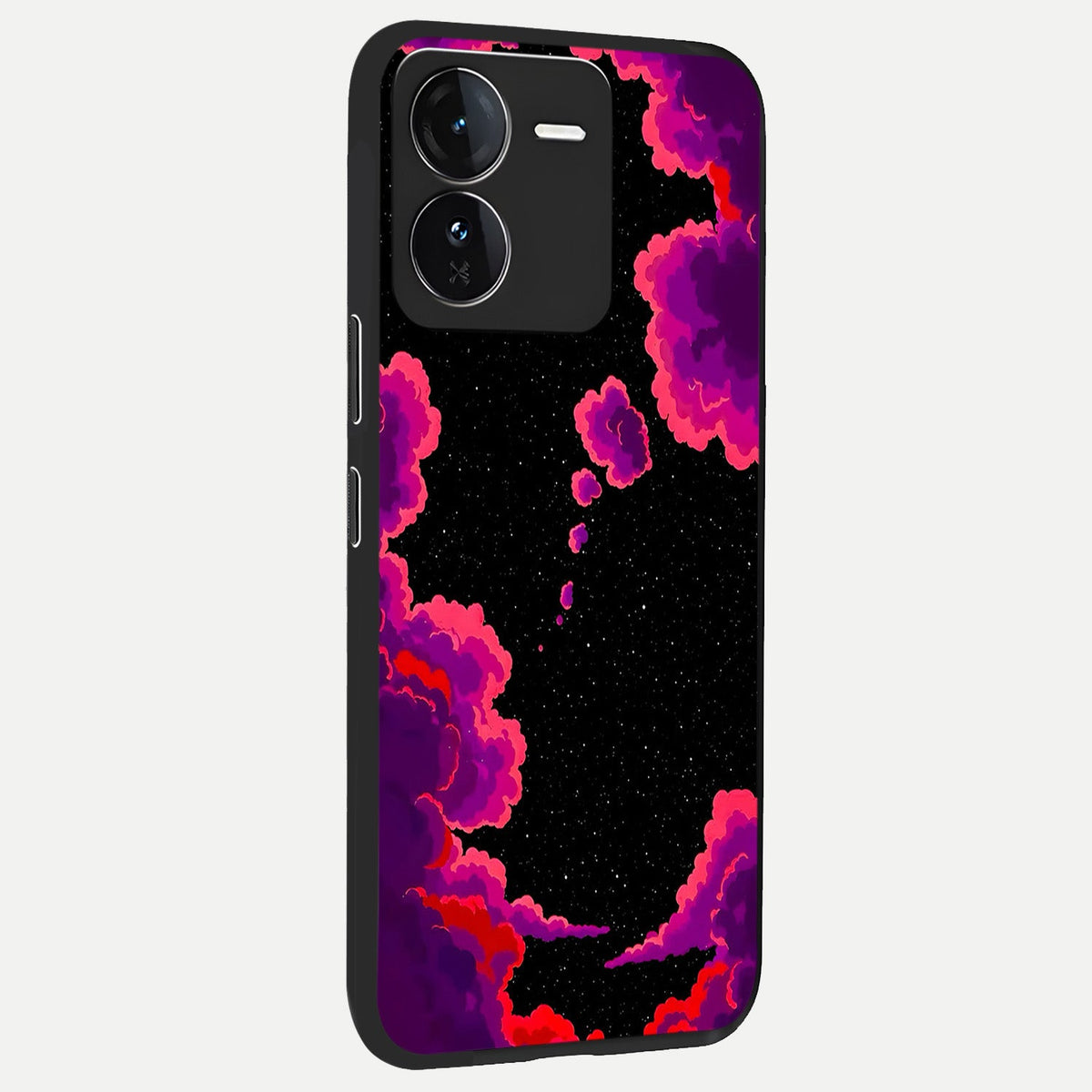  Galaxy Dream Frame back cover For iQOO Z9 slim fit glass case with vibrant aesthetic design