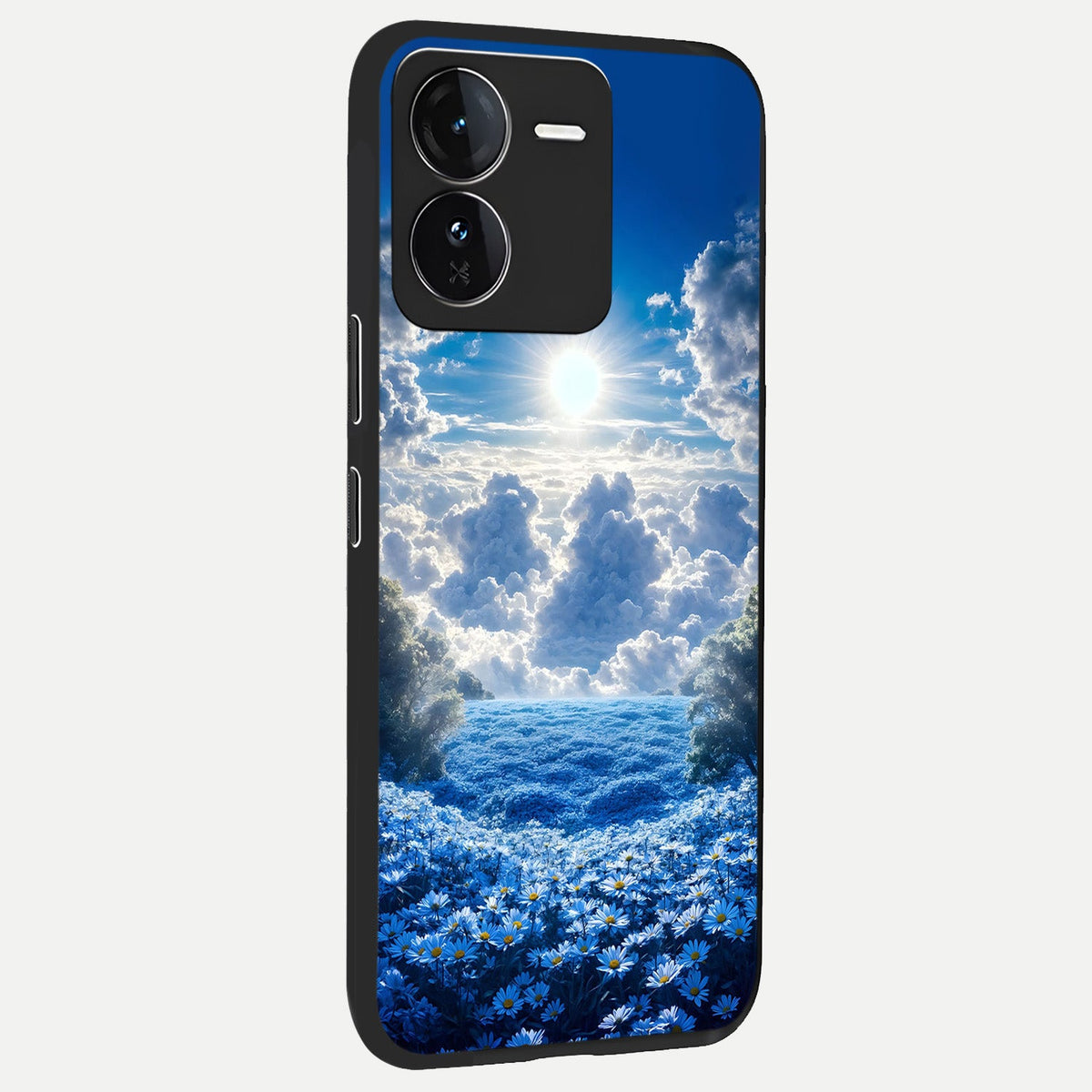  Heavenly Daisy Horizon back cover For iQOO Z9 slim fit glass case with vibrant aesthetic design
