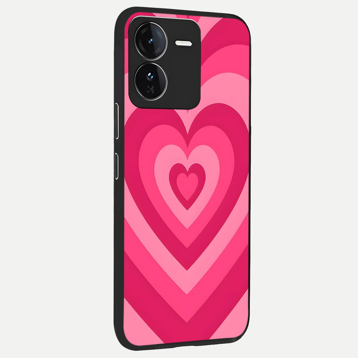  Layered Love Hearts back cover For iQOO Z9 slim fit glass case with vibrant aesthetic design
