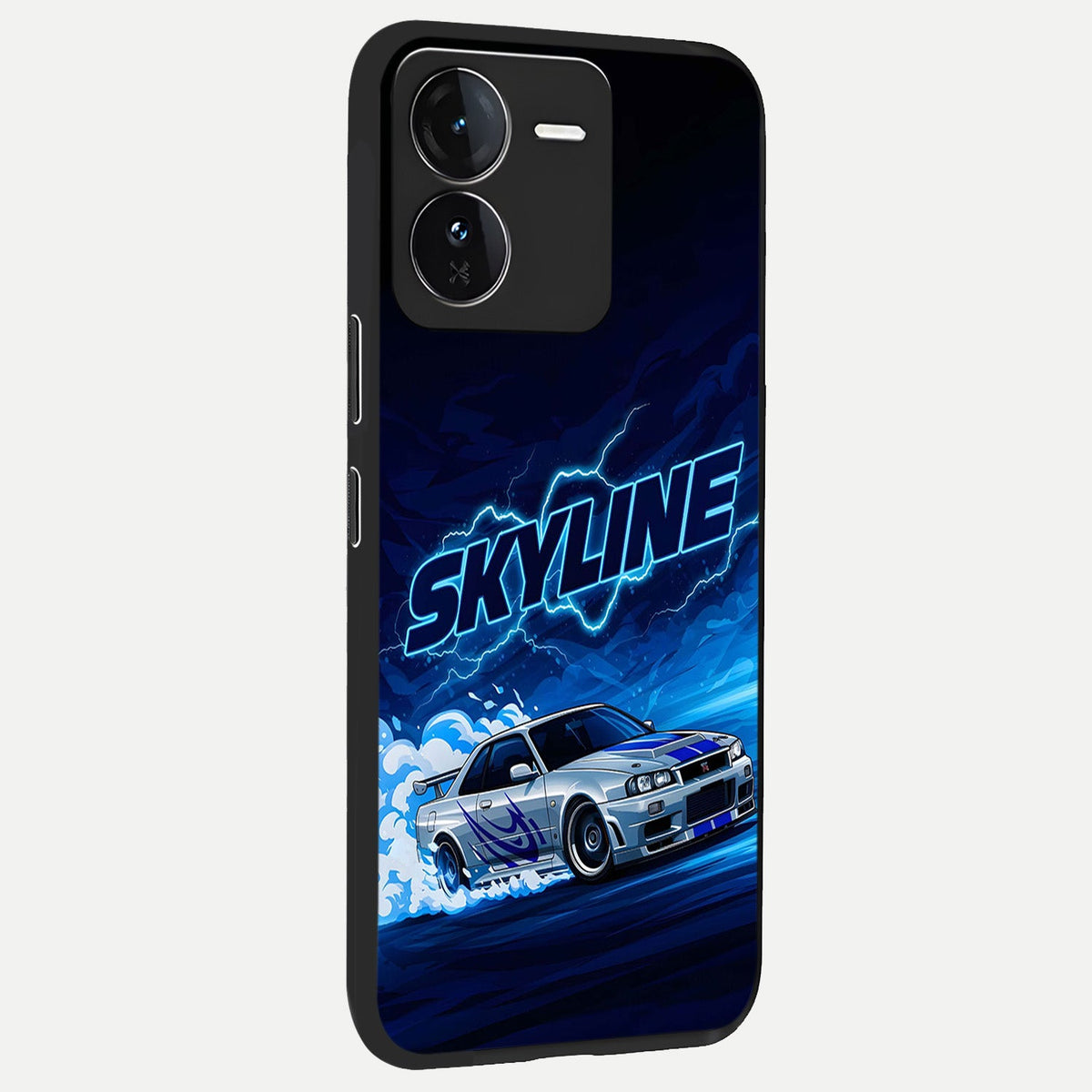  Neon Drift Beast back cover For iQOO Z9 slim fit glass case with vibrant aesthetic design