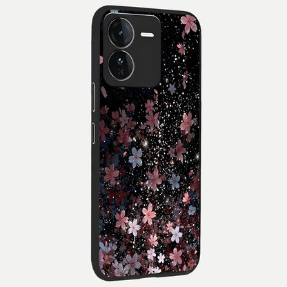 Starlit Flower Dreams back cover For iQOO Z9 slim fit glass case with vibrant aesthetic design