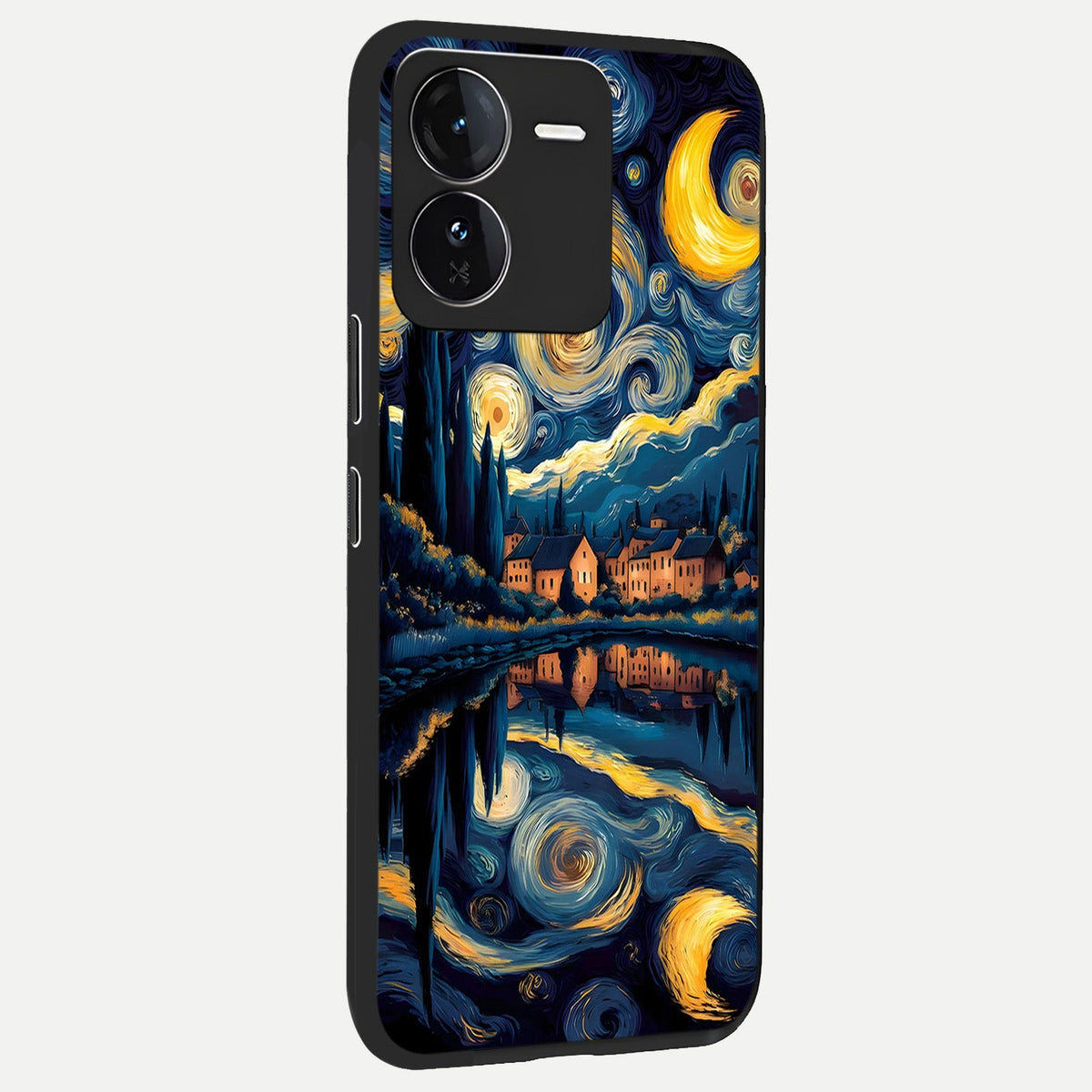  Starry Sky Serenity back cover For iQOO Z9 slim fit glass case with vibrant aesthetic design