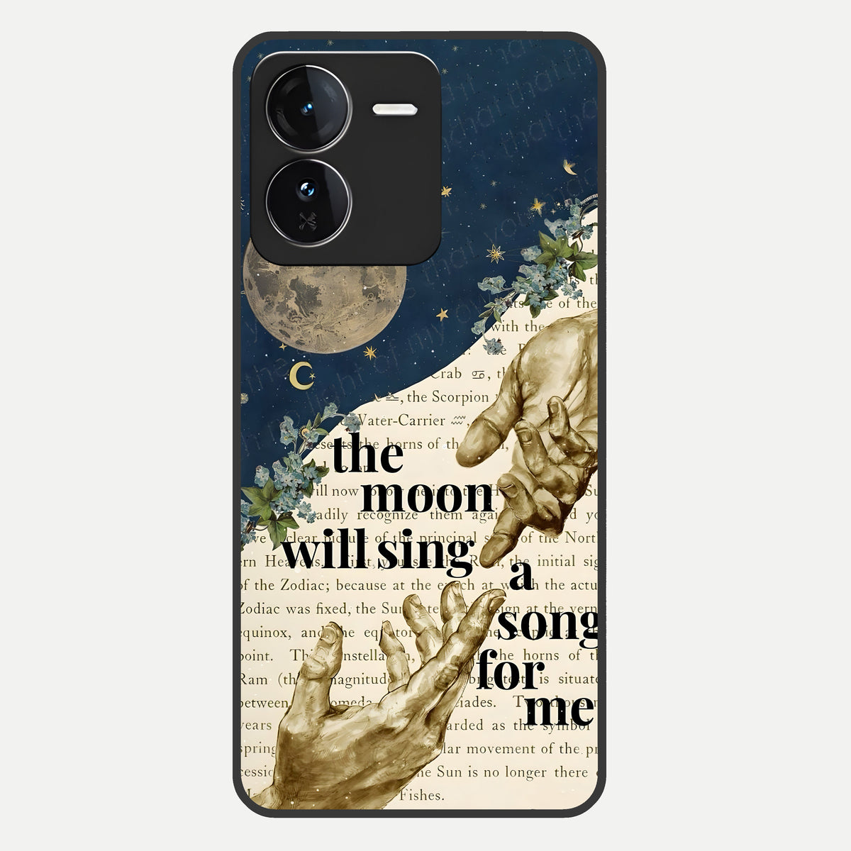  Aesthetic Divine Glass Case For iQOO Z9 back cover – full design glossy printed glass finish
