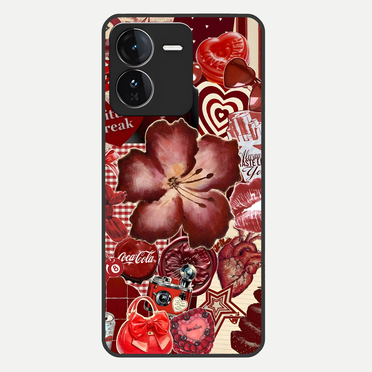  Aesthetic Little Freak Glass Case For iQOO Z9 back cover – full design glossy printed glass finish