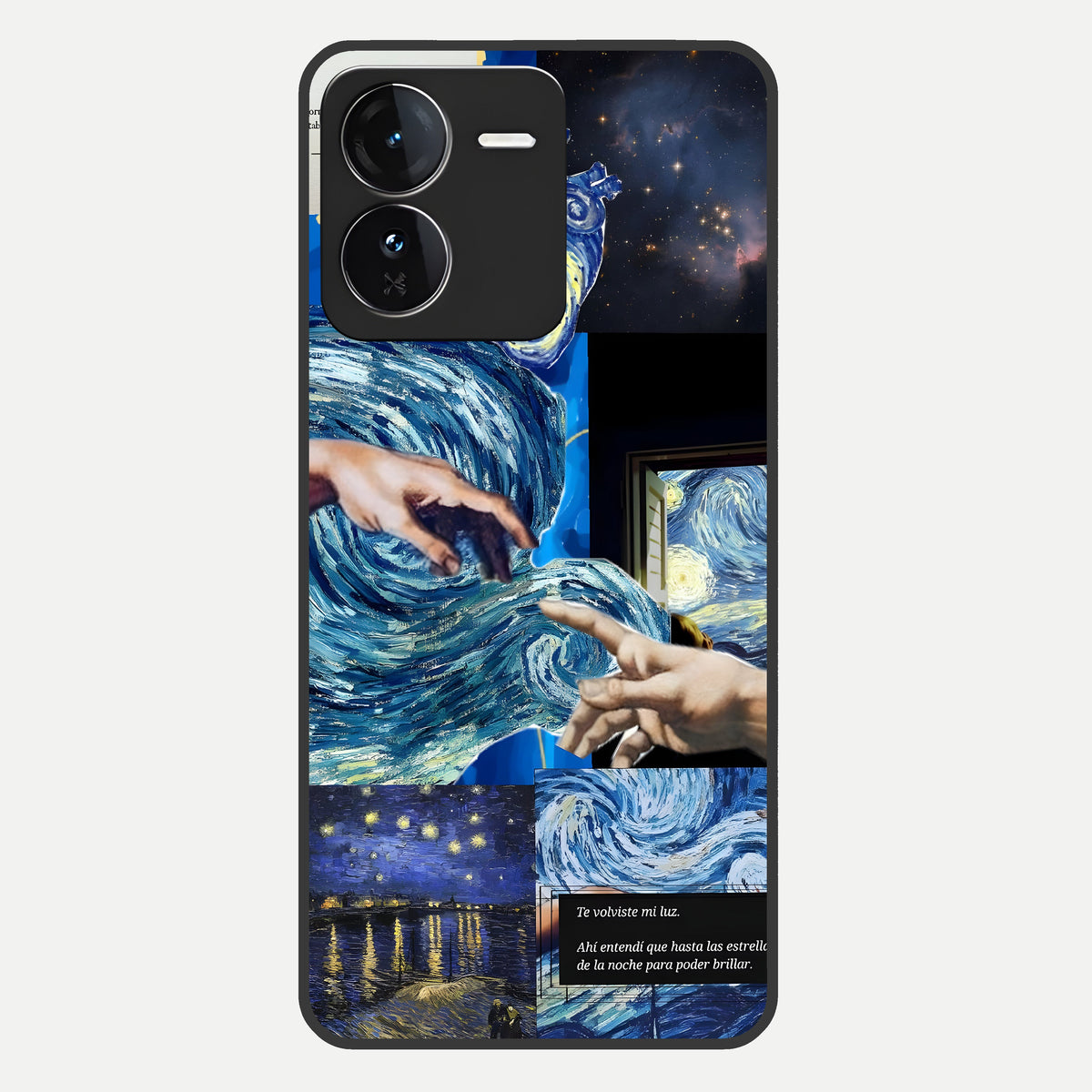  Aesthetic Vando Hands Glass Case For iQOO Z9 back cover – full design glossy printed glass finish