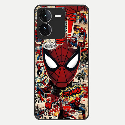  Aesthetic Wonder Spider Glass Case For iQOO Z9 back cover – full design glossy printed glass finish