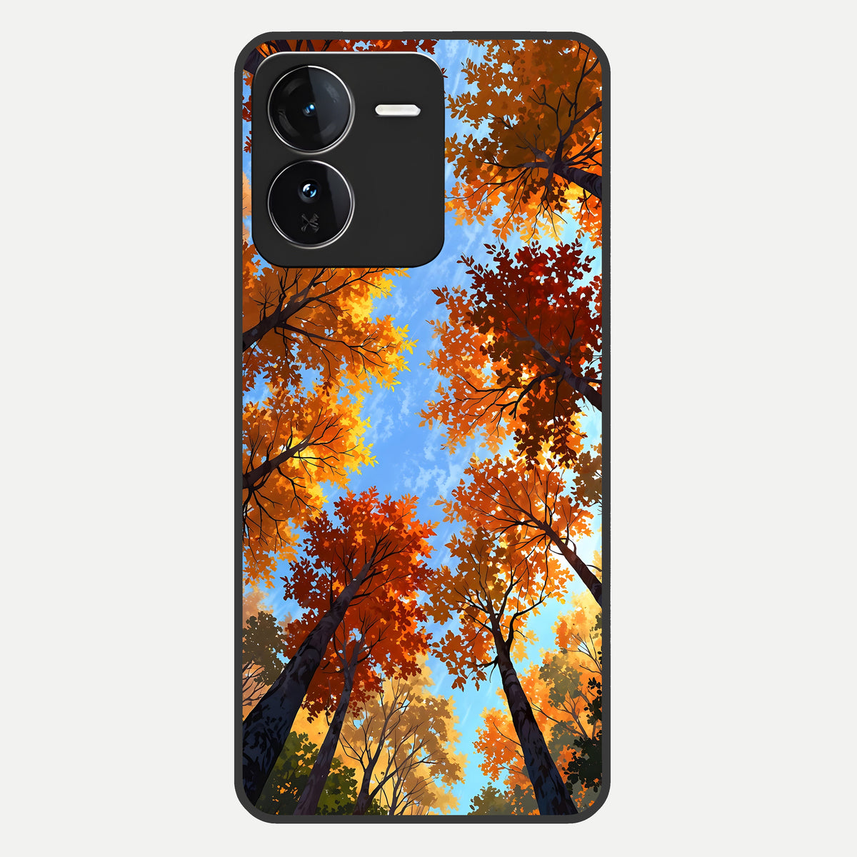 Autumn Sky Rise Glass Case For iQOO Z9 back cover – full design glossy printed glass finish