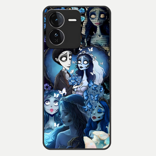  Butterfly Ghost Soul Glass Case For iQOO Z9 back cover – full design glossy printed glass finish
