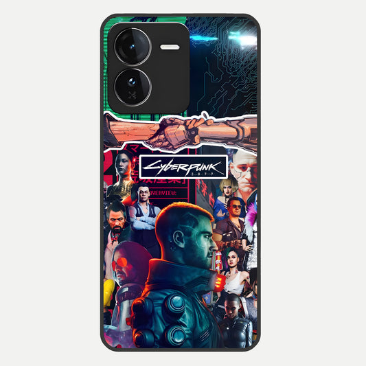  CYBERPUNK Legacy Glass Case For iQOO Z9 back cover – full design glossy printed glass finish