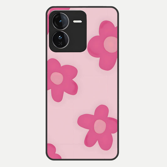  Candy Bloom Dreams Glass Case For iQOO Z9 back cover – full design glossy printed glass finish