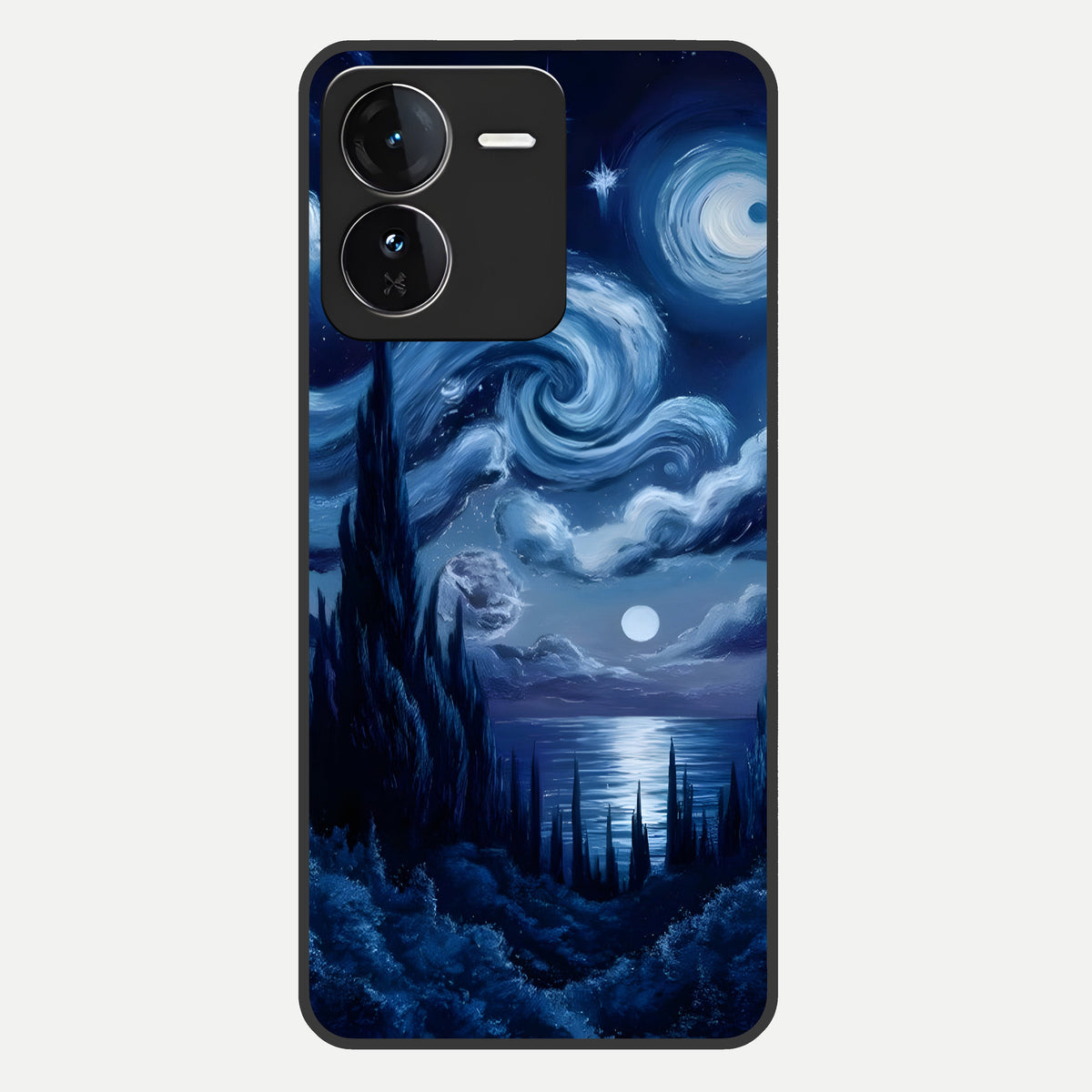  Celestial Dream Van Gogh Glass Case For iQOO Z9 back cover – full design glossy printed glass finish