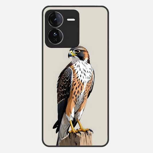  Clever Eagle Glass Case For iQOO Z9 back cover – full design glossy printed glass finish